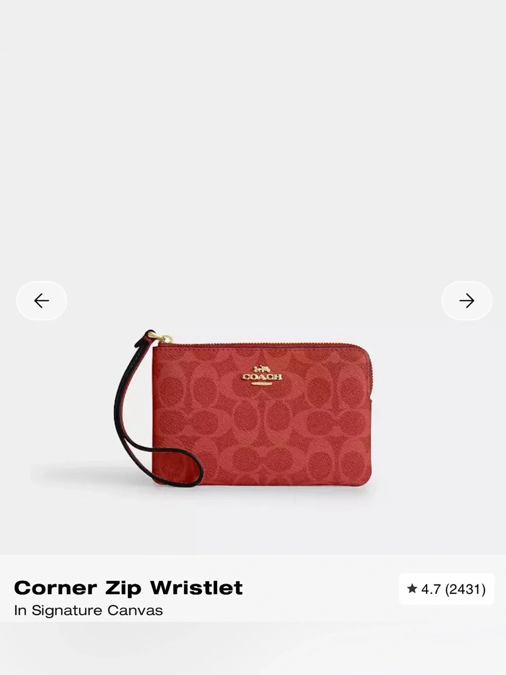 Coach Pink Glitter Passport Cover with Gold Logo